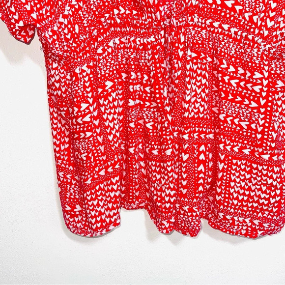 Victoria’s Secret Red & White Heart Print Tie Front Kimono Robe One Size Women’s - Picture 6 of 12